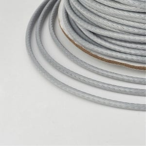 Snur din poliester cerat, culoare gri deschis, grosime 1 mm, 1 m [1]