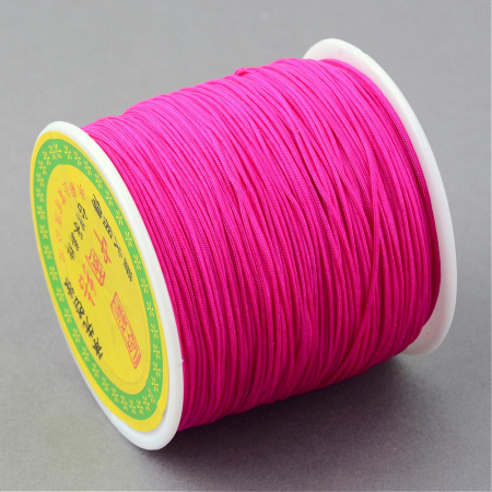 Snur imitatie matase - Snur imitatie matase culoare Deep Pink  grosime 0.8 mm, 1 m