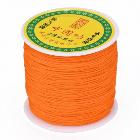 Snur imitatie matase - Snur imitatie matase culoare Dark Orange  grosime 0.8 mm, 1 m