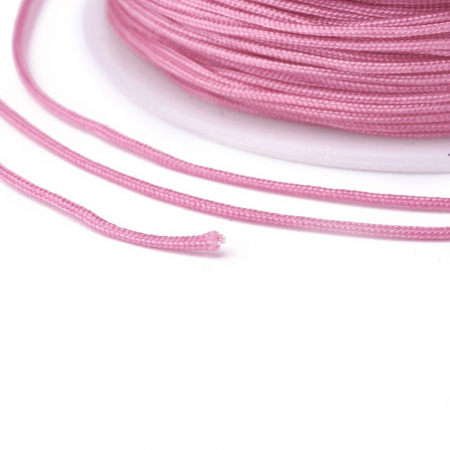 Snur imitatie matase culoare roz flamingo grosime 0.8 mm, 1 m [1]