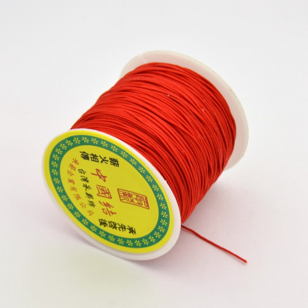 Snur imitatie matase culoare rosu, grosime 0.8 mm, 1 mosor de aproximativ 90 m [1]