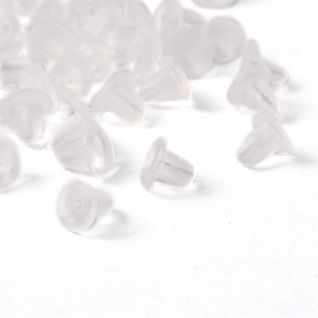 Stopper pentru cercei din plastic, 4 mm - 2 bucati Cod ST1 [1]