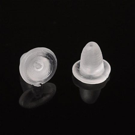 Stopper pentru cercei din plastic, 4 mm - 2 bucati Cod ST1 [6]