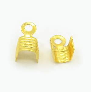 Capat de snur - Terminatie, capat de snur, alama aurie, 7X4mm, 1 bucata