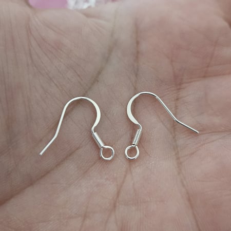 Tortite cercei fishhok cu arc, alama placata cu argint, 18 mm, 1 pereche [1]