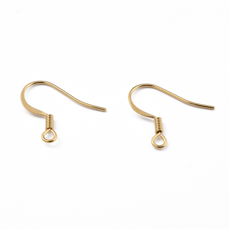 Tortite pentru cercei - Tortite cercei fishhook cu arc, din alama placat cu aur