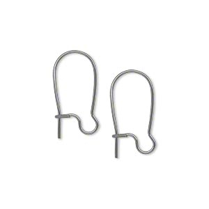 Tortite pentru cercei - Tortite cercei kidney simpli din alama gunmetal, 18 mm, 1 pereche Cod TKG1