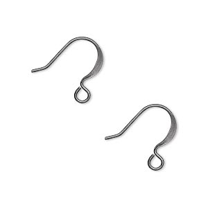 Tortite pentru cercei - Tortite cercei fishhook simpli din alama gunmetal, 15 mm, 1 pereche Cod TFG1