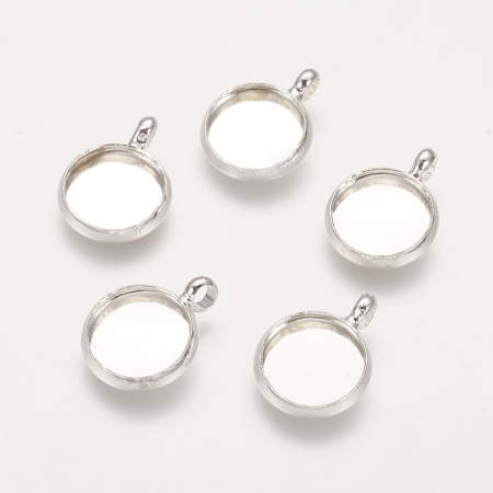 Suport caboson rotund de 10 mm, alama placata cu argint 1 bucata [1]