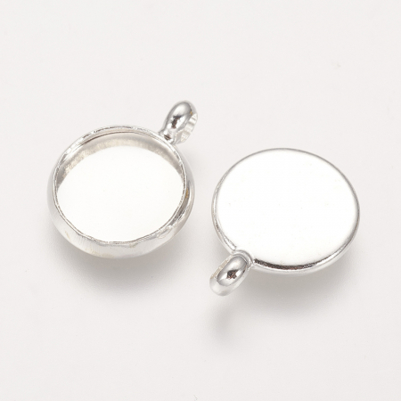 Caboson si suport caboson - Suport caboson rotund de 10 mm, alama placata cu argint 1 bucata