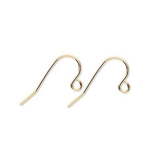 Accesorii Cercei - Tortite cercei fishhook, otel placat cu aur, 11 mm, 1 pereche Cod TFGP4