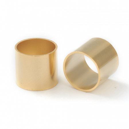 Margele metalice - Tub din alama placata cu aur de 24 K, 11X10, 1 buc