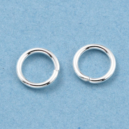 Zale din alama placata cu argint 925, 6 mm, 4 mm diametru interior, 0,8 mm grosime, 1 bucata [2]