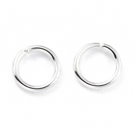 Zale - Zale din alama placata cu argint 925, 6 mm, 4 mm diametru interior, 0,8 mm grosime, 1 bucata