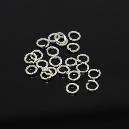 Zale - Zale argintii din fier, 4 mm, 0,7 mm grosime 1 bucata