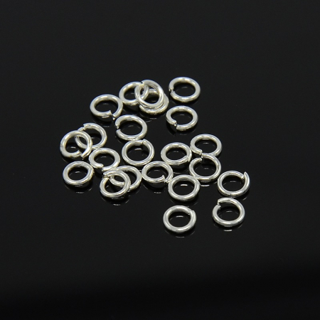 Zale - Zale deschise din alama argintii 5 mmX0,7 mm grosime