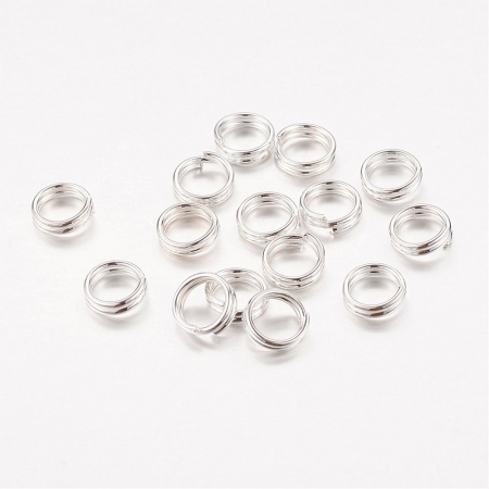 Zale duble din fier, argintii 6 mmX0,8 mm grosime [1]