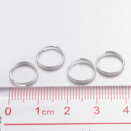 Zale duble din fier, argintii - 10 mm -0,8 mm grosime 1 bucata [2]