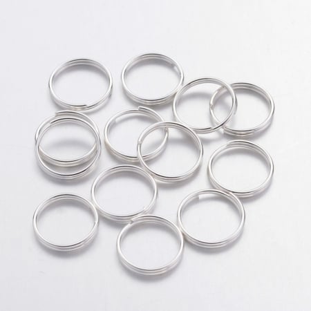 Zale duble din fier, argintii - 10 mm -0,8 mm grosime 1 bucata [3]