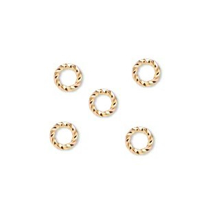 Zale - Zale rasucite, alama placata cu aur 6 mm, 1.2 mm grosime, 1 bucata