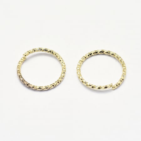 Zale rasucite, alama placata cu aur de 18K,12 mm, 1 mm grosime, 1 bucata [1]