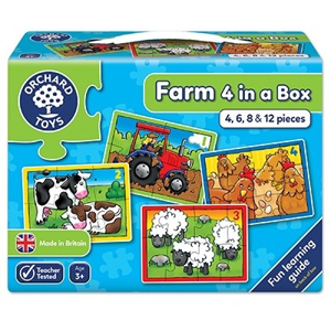 Set 4 Puzzle La ferma (4 6 8 si 12 piese) FARM FOUR IN A BOX [1]