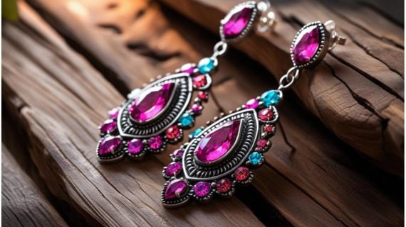 Cercei argint handmade cu pietre