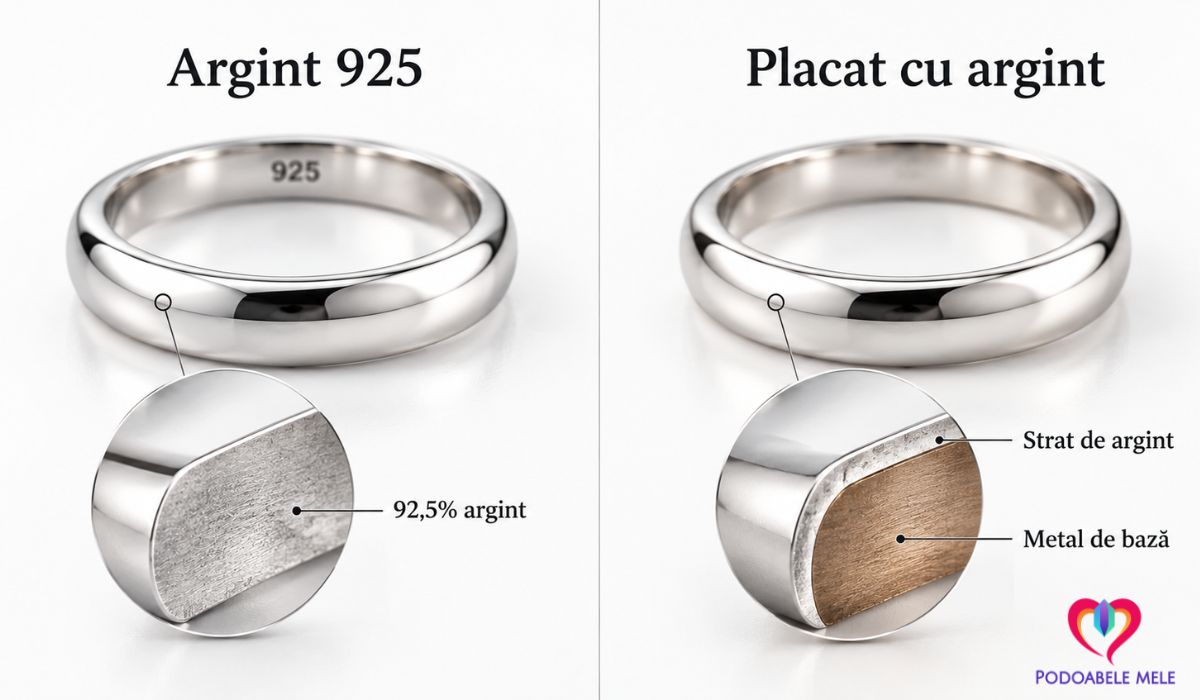 Diferența dintre argint 925 și o bijuterie placată cu argint