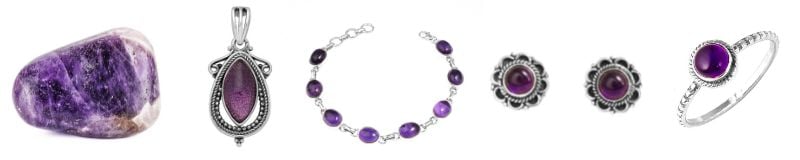 bijuterii cu ametist cu mesaje de iubire