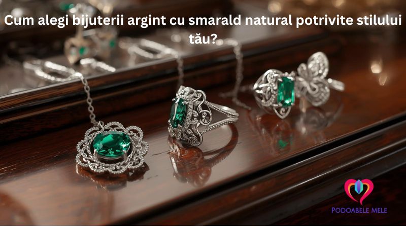 bijuterii argint cu smarald natural in functie de stil
