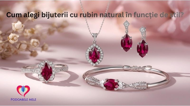 bijuterii cu rubin natural