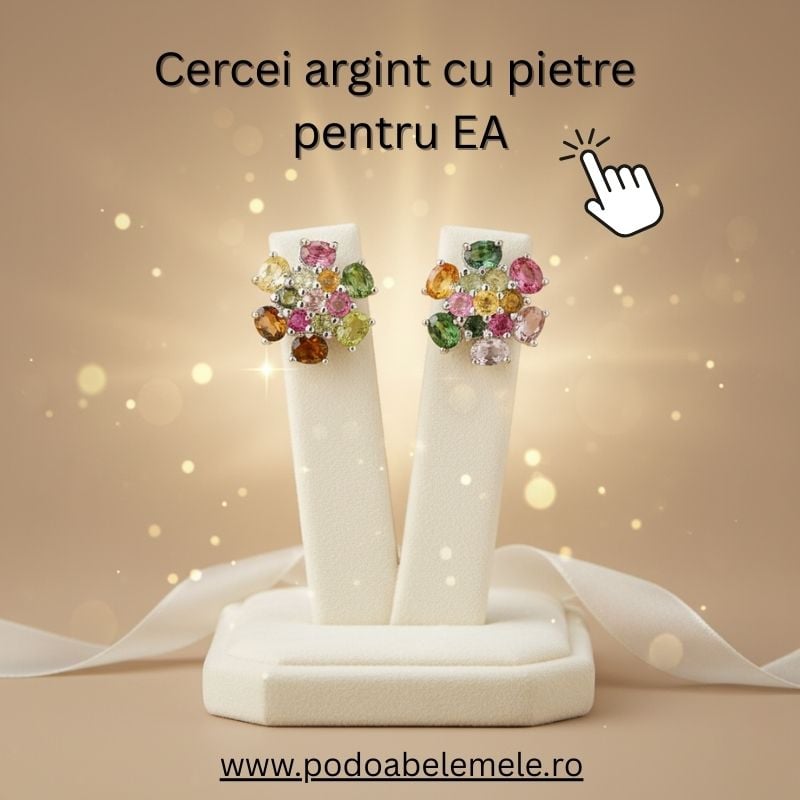 cercei argint cu pietre pentru EA