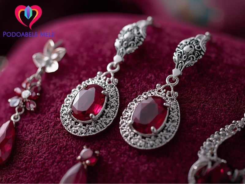 cercei argint cu rubin natural eleganti - cum alegi?