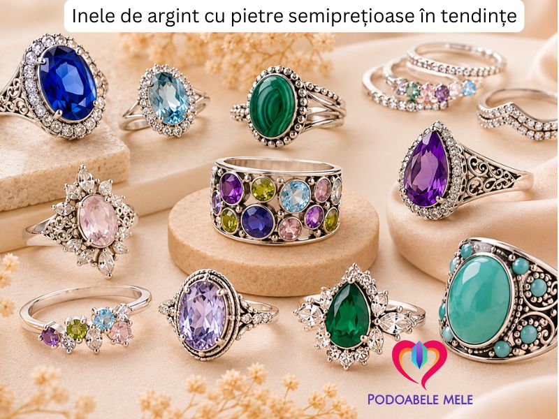 inele argint cu pietre semipretioase in tendinte