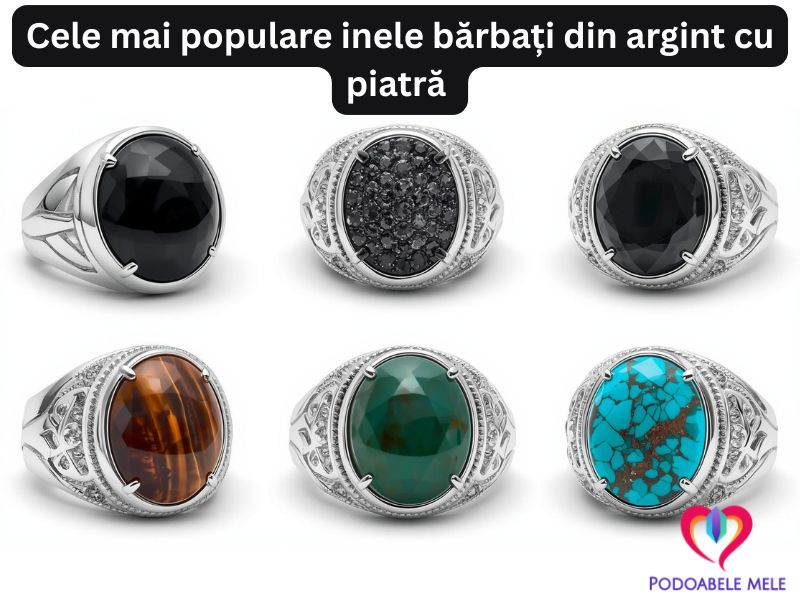 inele barbati din argint cu piatra - cele mai populare