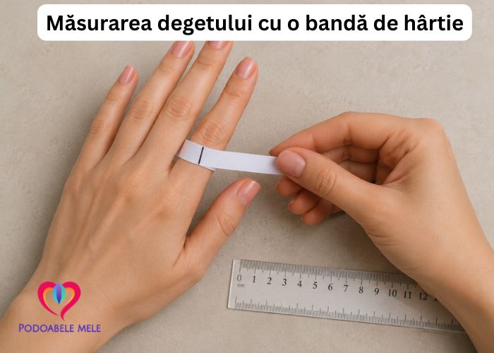 masurarea degetului cu banda de hartie