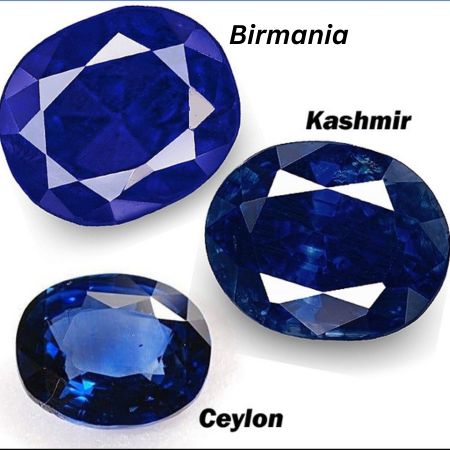 pietre safir albastru - Birmania, Ceylon, Kashmir