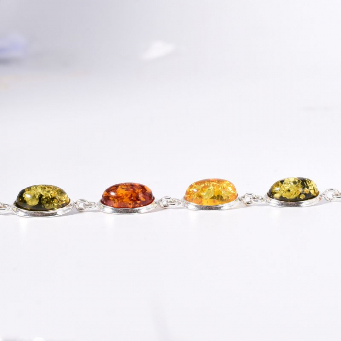 Bratara argint chihlimbar multicolor 18-20 cm [2]