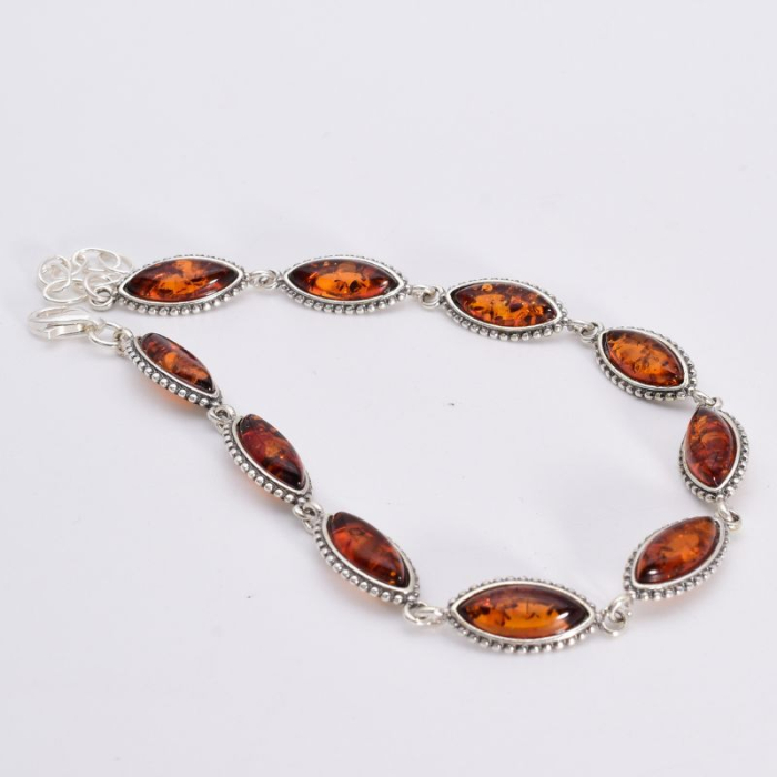 Bratara argint cu chihlimbar marchiz Velaris, 19-22 cm [2]