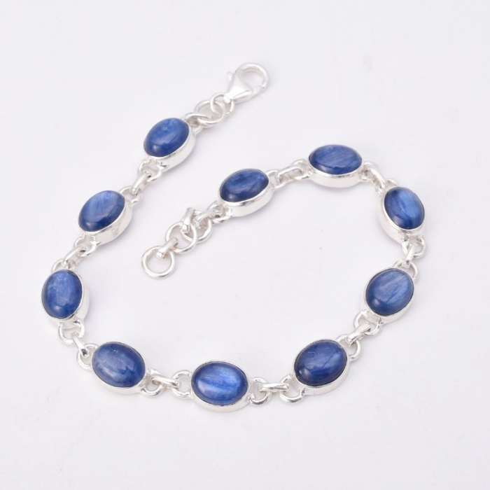 Bratara argint cu cianit albastru (kyanit) [2]
