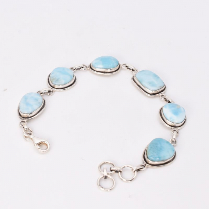 Bratara argint cu larimar Ecoul Oceanului [3]