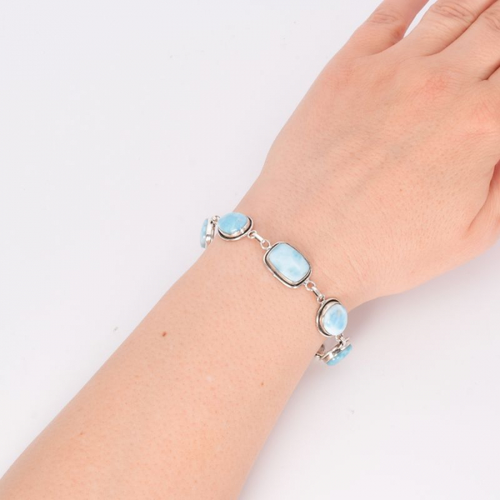 Bratara argint cu larimar Ecoul Oceanului [2]