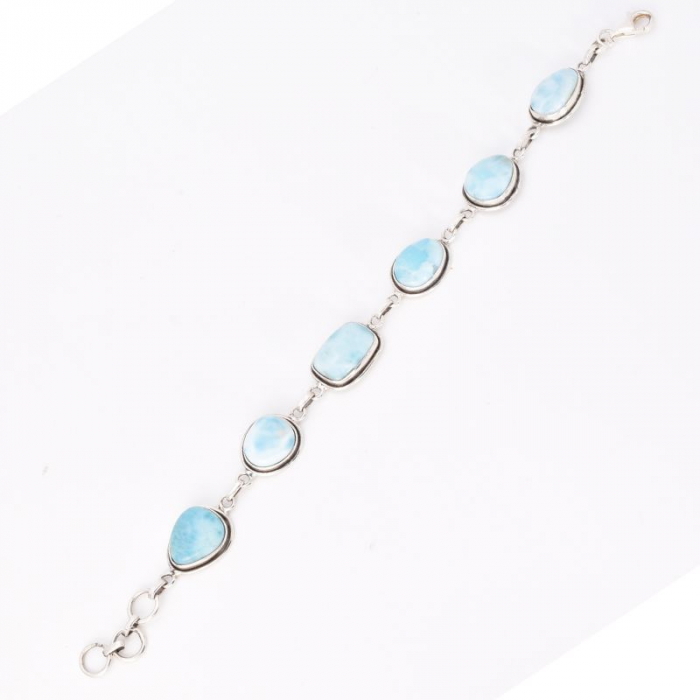 Bratara argint cu larimar Ecoul Oceanului [4]