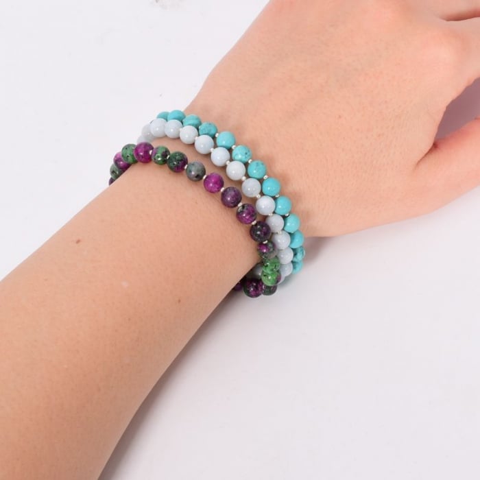 Bratara argint cu margele de turcoaz [2]