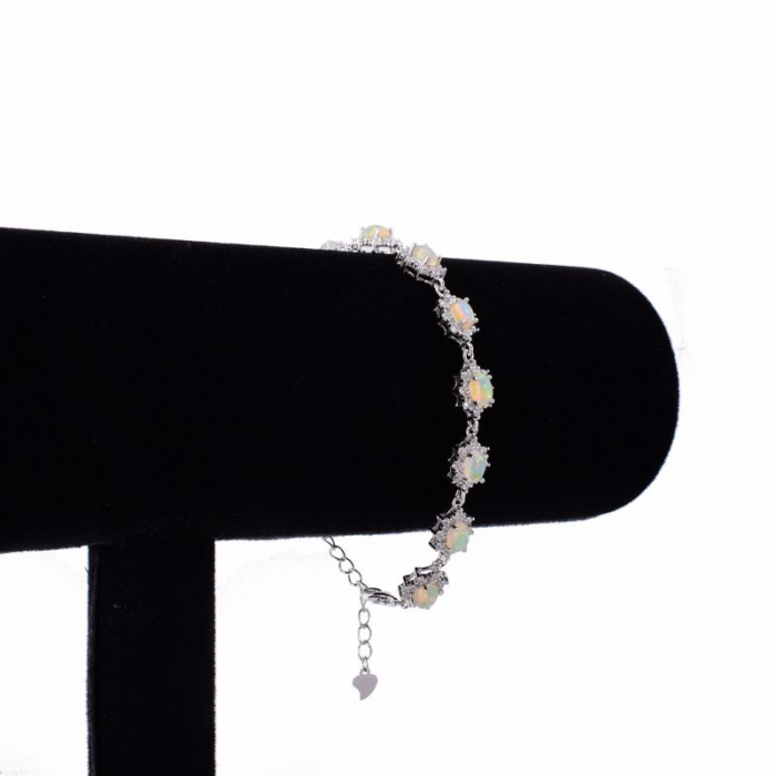 Bratara argint cu opal etiopian si cubic zirconia [3]