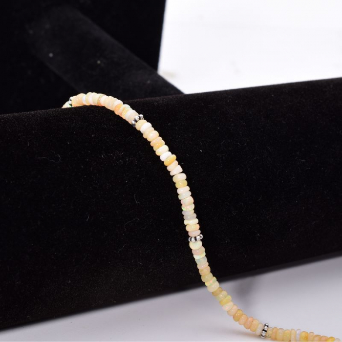 Bratara argint cu pietre opal etiopian 4 mm [4]