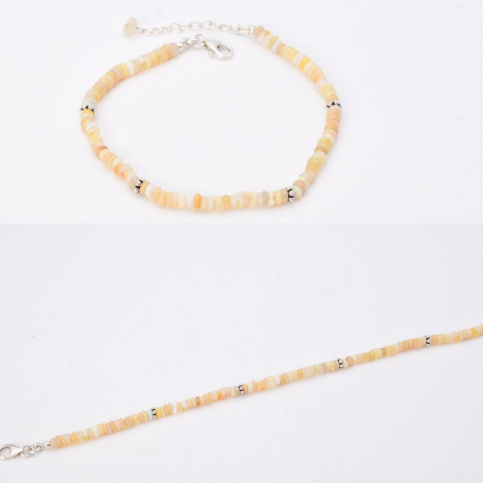 Bratara argint cu pietre opal etiopian 4 mm [3]