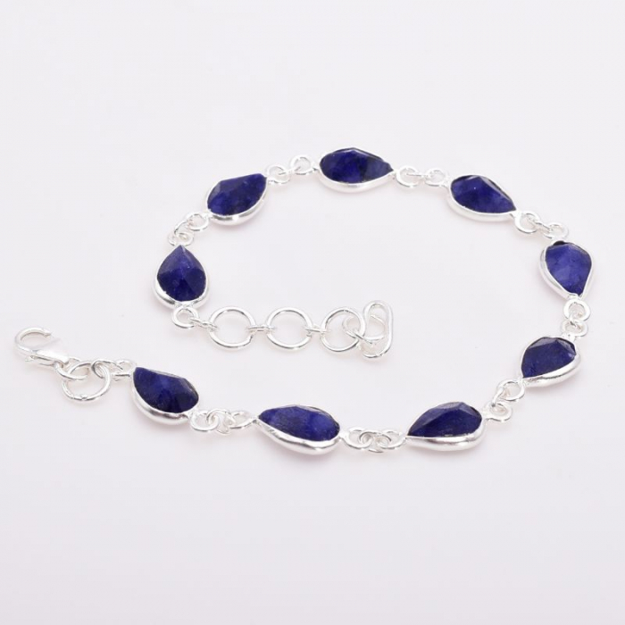 Bratara argint cu safir albastru forma para [2]