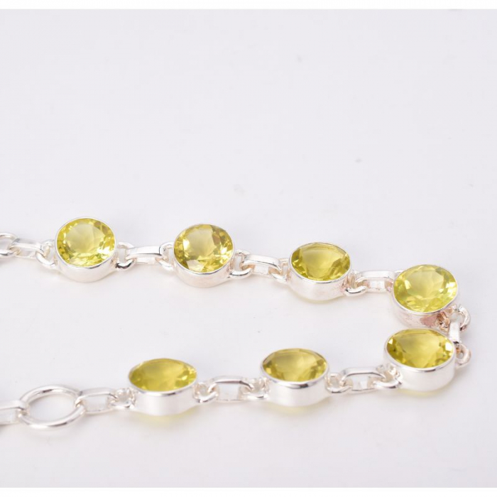 Bratara argint cu topaz lemon rotund [3]