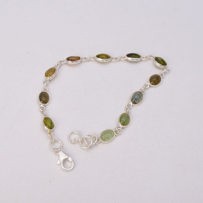 Bratara argint cu turmalina verde [3]